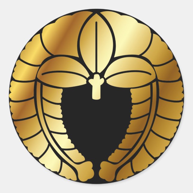 STICKER ROND SYMBOLE JAUNE (KAMON) (Devant)