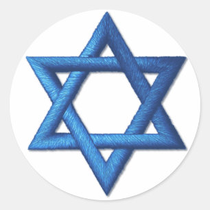Sticker Rond Symbole juif de David