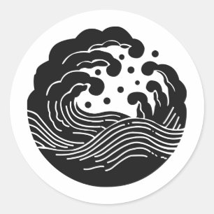 Sticker Rond SYMBOLE KAMON Crest de la famille japonaise