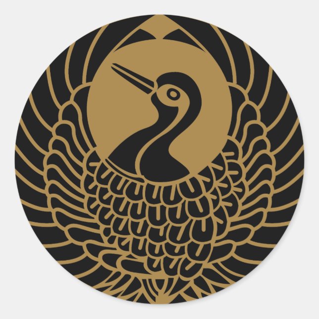 Sticker Rond SYMBOLE KAMON Crest de la famille japonaise (Devant)