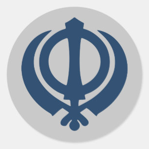 Sticker Rond Symbole Khanda (Sikh)