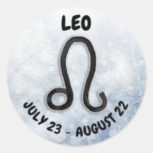 Sticker Rond Symbole Léo Horoscope