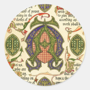 Sticker Rond Symbole lumineux représentant la fête de l'Avent