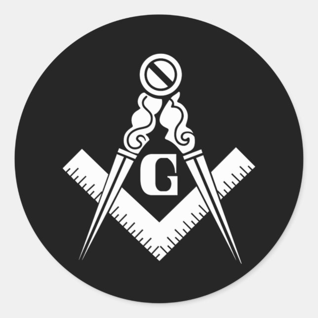 Sticker Rond Symbole maçonnique de pyramide du triangle Illumin (Devant)