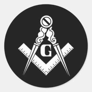 Sticker Rond Symbole maçonnique de pyramide du triangle Illumin