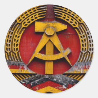 Sticker Rond Symbole marteau et faucille du communiste