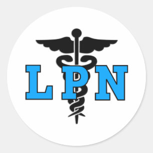 Sticker Rond Symbole Médicale LPN des infirmières