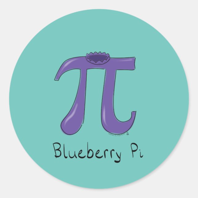 Sticker Rond Symbole mignon Blueberry Pi (Devant)