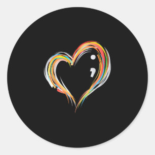 Sticker Rond Symbole Mois de sensibilisation au suicide en sant