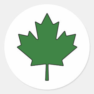 Sticker Rond Symbole national canadien Feuille d'érable Canada