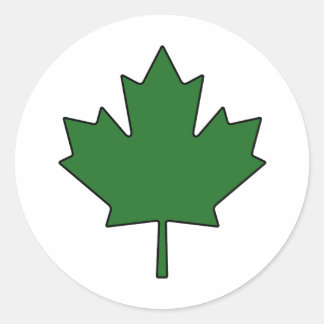 Sticker Rond Symbole national canadien Feuille d'érable Canada