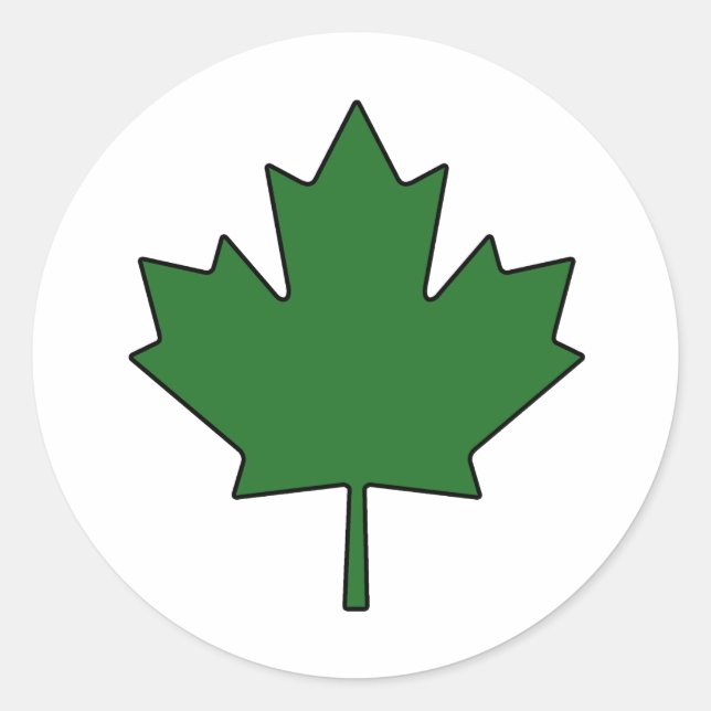 Sticker Rond Symbole national canadien Feuille d'érable Canada (Devant)