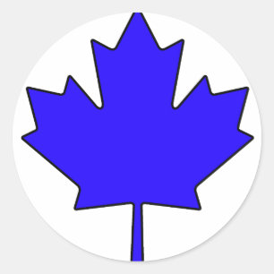 Sticker Rond Symbole national canadien Feuille d'érable Canada