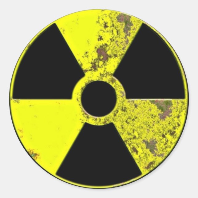 Sticker Rond Symbole nucléaire (Devant)