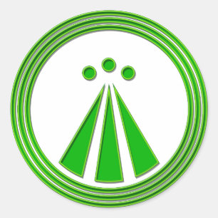 Sticker Rond SYMBOLE OBOD Neon Green