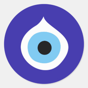 Sticker Rond symbole oeil mal