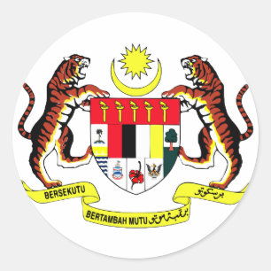 Sticker Rond Symbole officiel malaisien de l'Heraldry