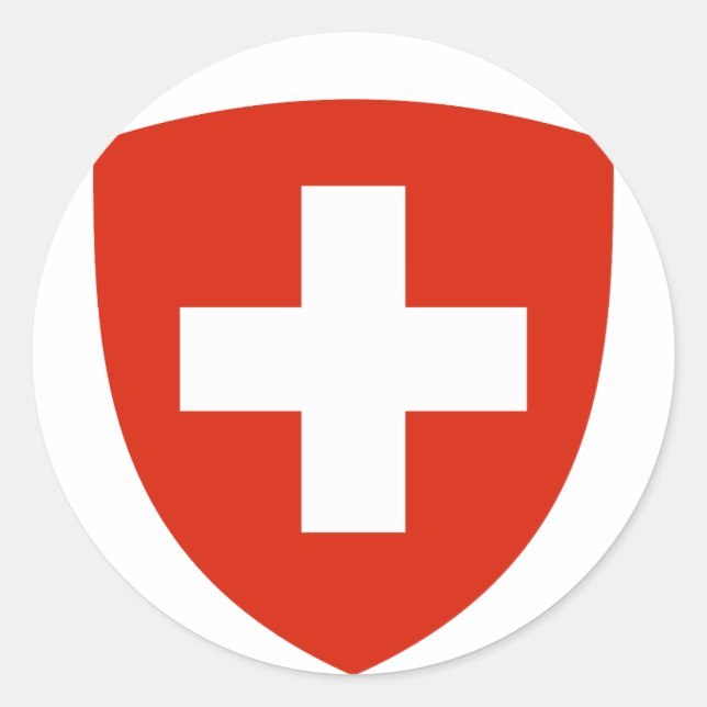 Sticker Rond Symbole officiel suisse de l'Heraldry (Devant)