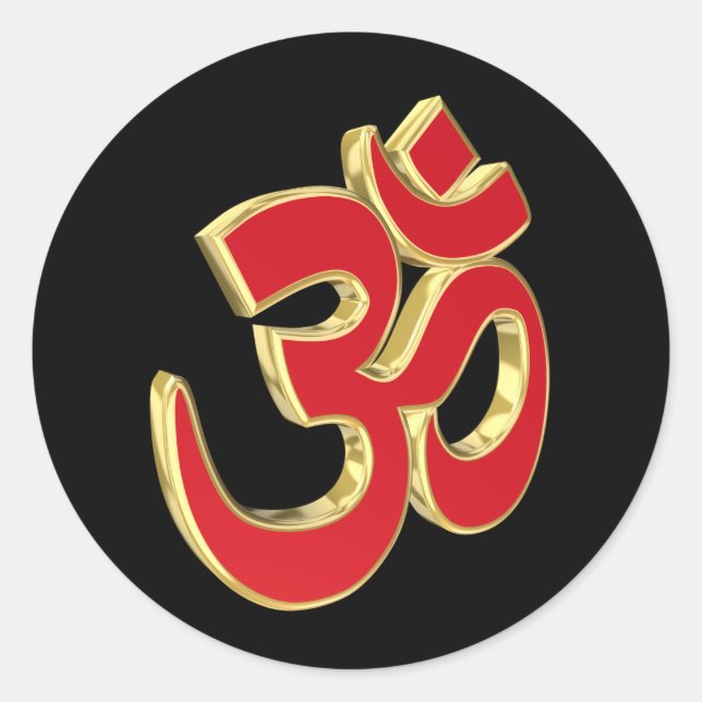 Sticker Rond Symbole Om (Devant)