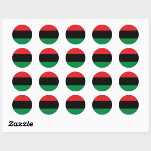 Sticker Rond Symbole panafricain du drapeau et de l'UNIA / vent