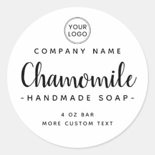 Sticker Rond Symbole personnalisé du logo blanc du produit étiq