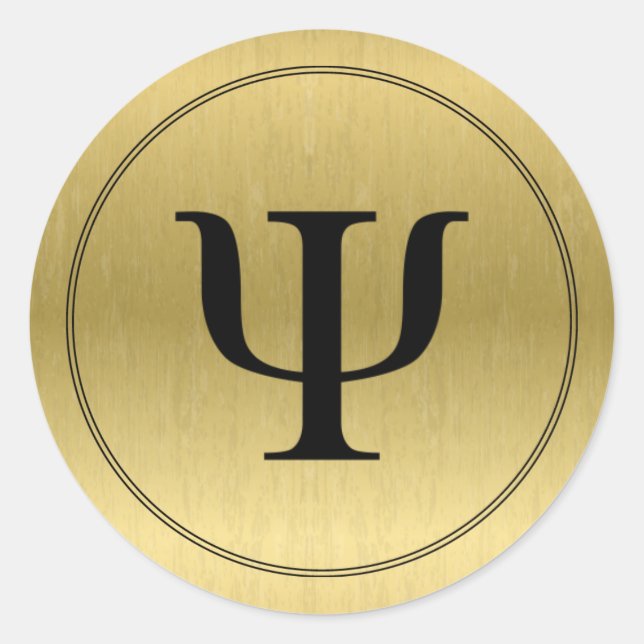 Sticker Rond SYMBOLE Psi Psychologue (Devant)