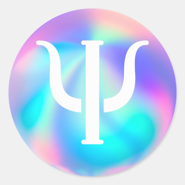 Sticker Rond Symbole psychologique (Devant)