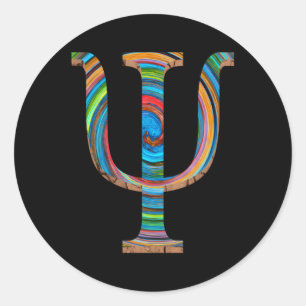 Sticker Rond Symbole Psychologues Étudiants en psychologie