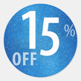 Sticker Rond Symbole puissant 15 % DE BAS DE VENTE  Parties sci
