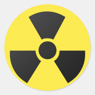 Sticker Rond Symbole radioactif