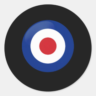 Sticker Rond Symbole Raf Mod Bullseye britannique cible