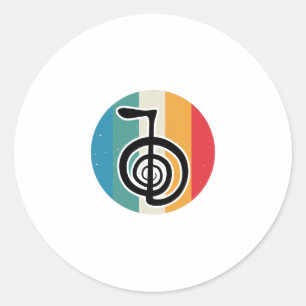 Sticker Rond Symbole Reiki   Esotérisme Yoga Reiki Master Cadea