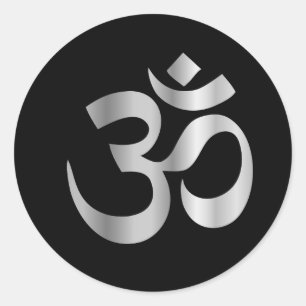 Sticker Rond Symbole religieux de l'hindouisme - Pranava
