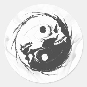 Sticker Rond Symbole religieux du Yin yang