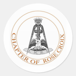 Sticker Rond SYMBOLE rose Croix
