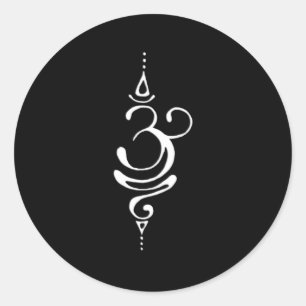 Sticker Rond Symbole Sanskrit Ancien Pour Respirer L'Inspiratio