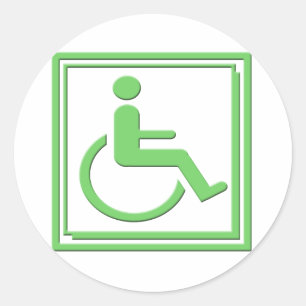 Sticker Rond SYMBOLE STYLO MAÎTRISÉ Vert