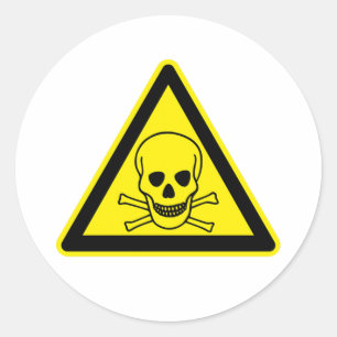 Sticker Rond Symbole toxique