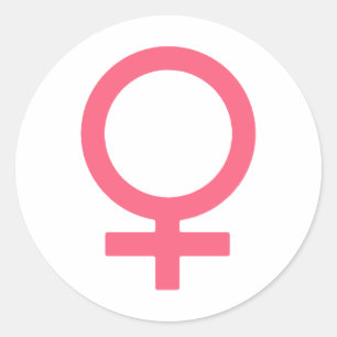 Sticker Rond Symbole Vénus sucré-cool