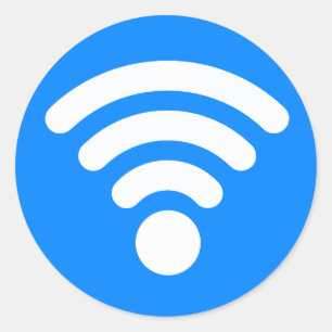 STICKER ROND SYMBOLE WIFI
