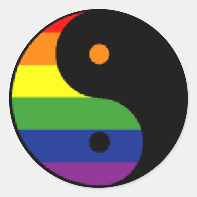STICKER ROND SYMBOLE YIN-YANG-ARBITRE-ARBITRE-ARBITRE-JAUNE (Devant)