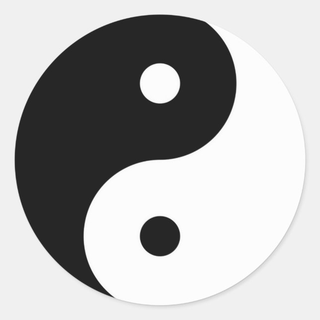 Sticker Rond symbole yin yang yoga (Devant)