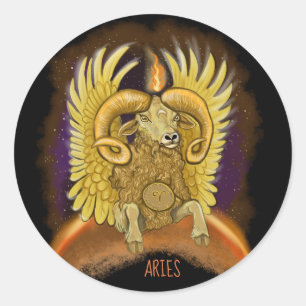 Sticker Rond SYMBOLE Zodiaque Aries