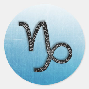 Sticker Rond SYMBOLE Zodiaque Capricorne Symbole et Horoscope