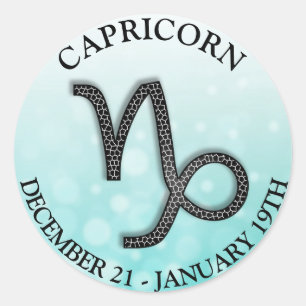 Sticker Rond SYMBOLE Zodiaque Capricorne Symbole et Horoscope