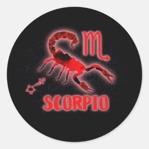 Sticker Rond Symbole zodiaque Scorpio
