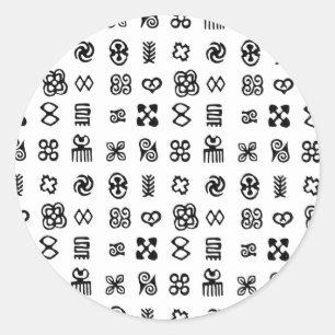 Sticker Rond Symboles africains Adinkra