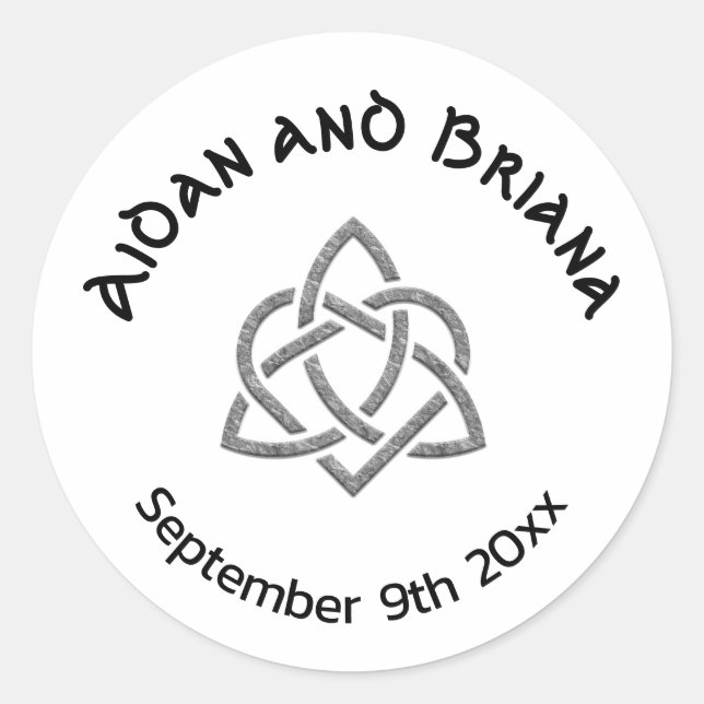 Sticker Rond Symboles celtiques et feuillage (Devant)