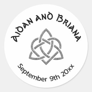 Sticker Rond Symboles celtiques et feuillage