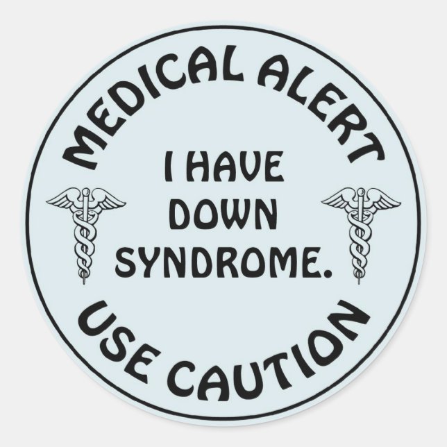 STICKER ROND SYNDROME DESCENDU (Devant)